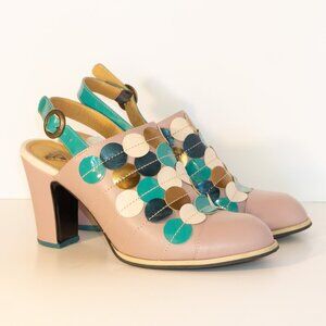 JOHN FLUEVOG Tziporah Slingback w/Applique NIB